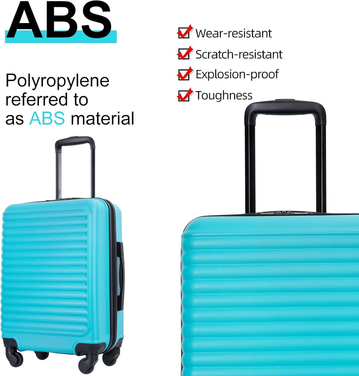 Hardshell Carry On Luggage Airline Approved 20" | Hardside Check-on Suitcase with Spinner Wheel,Small Travel Suitcase for Bussiness Trip and School