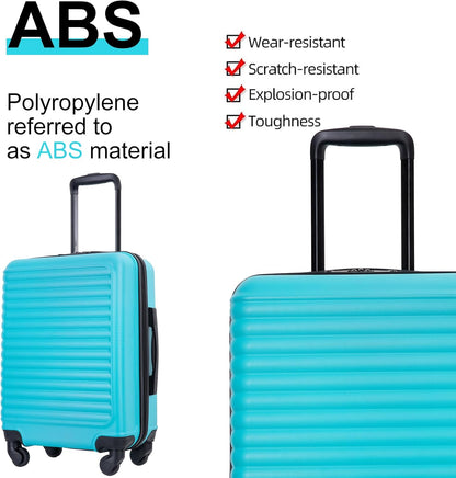 Hardshell Carry On Luggage Airline Approved 20" | Hardside Check-on Suitcase with Spinner Wheel,Small Travel Suitcase for Bussiness Trip and School