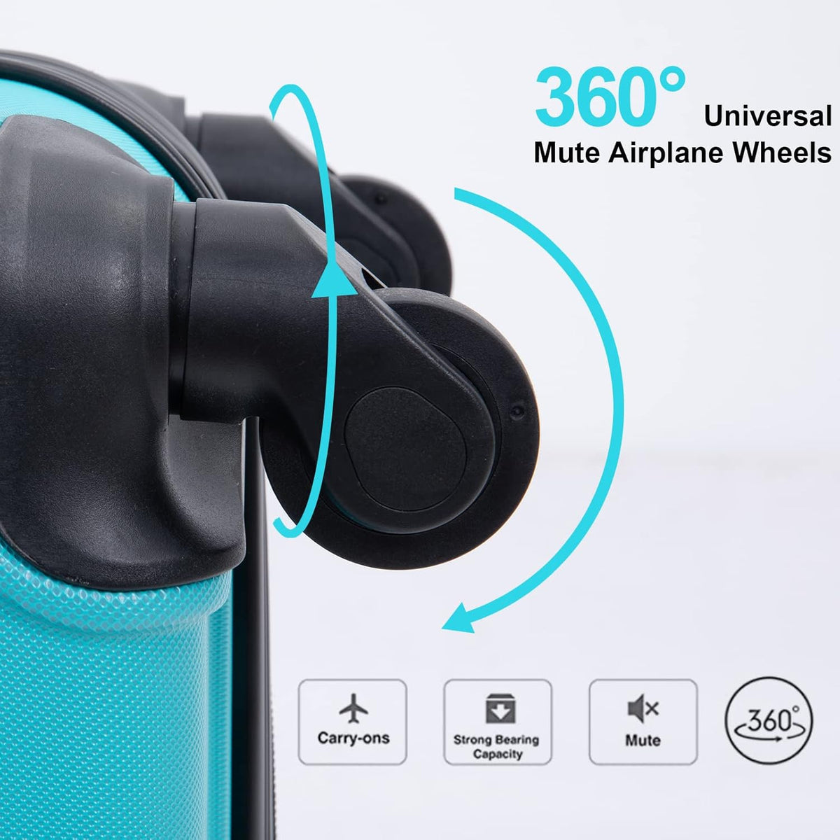 Hardshell Carry On Luggage Airline Approved 20" | Hardside Check-on Suitcase with Spinner Wheel,Small Travel Suitcase for Bussiness Trip and School