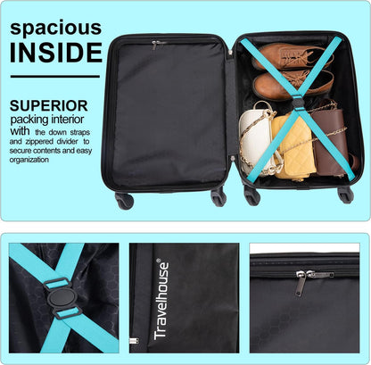 Hardshell Carry On Luggage Airline Approved 20" | Hardside Check-on Suitcase with Spinner Wheel,Small Travel Suitcase for Bussiness Trip and School