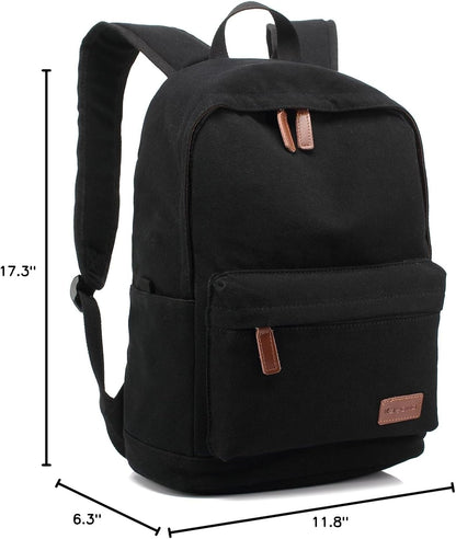Casual Style Lightweight canvas Laptop Bag/Durable Travel backpacks/Rucksack for Men&Women/Fashion Backpack Fits 15 inch Notebook (Gray)