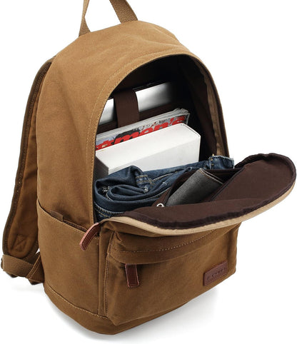 Casual Style Lightweight canvas Laptop Bag/Durable Travel backpacks/Rucksack for Men&Women/Fashion Backpack Fits 15 inch Notebook (Gray)