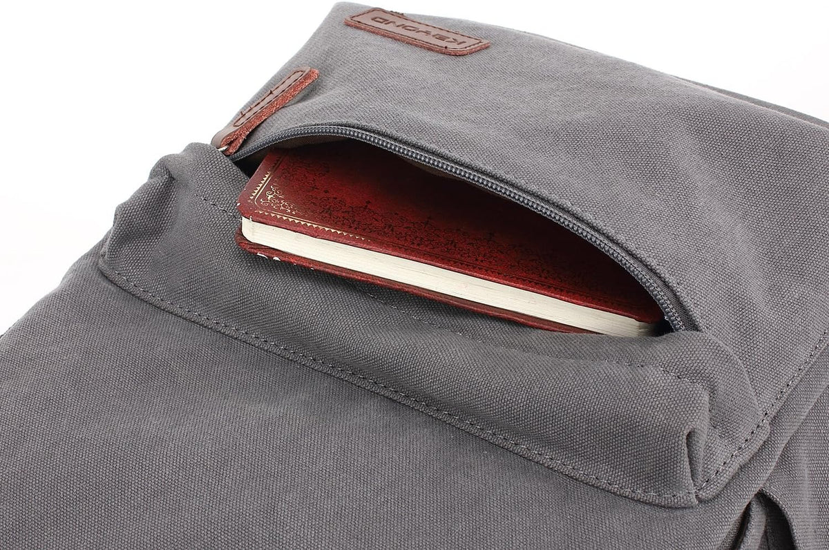 Casual Style Lightweight canvas Laptop Bag/Durable Travel backpacks/Rucksack for Men&Women/Fashion Backpack Fits 15 inch Notebook (Gray)