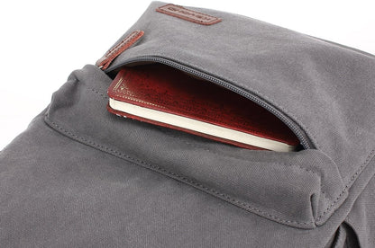 Casual Style Lightweight canvas Laptop Bag/Durable Travel backpacks/Rucksack for Men&Women/Fashion Backpack Fits 15 inch Notebook (Gray)