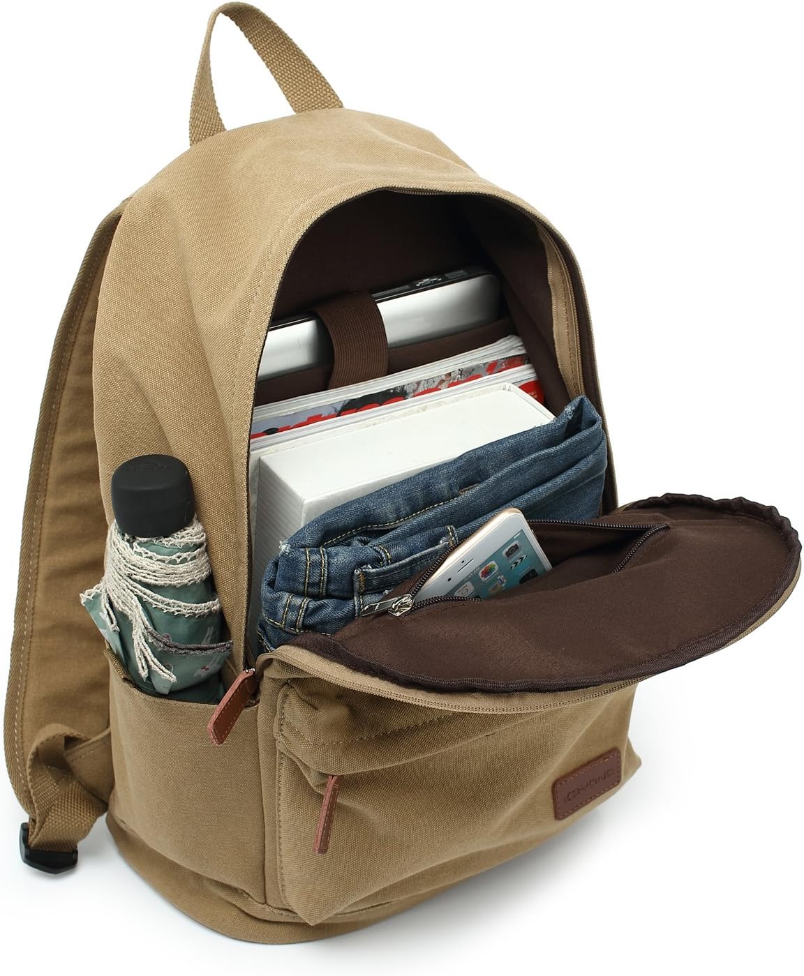 Casual Style Lightweight canvas Laptop Bag/Durable Travel backpacks/Rucksack for Men&Women/Fashion Backpack Fits 15 inch Notebook (Gray)