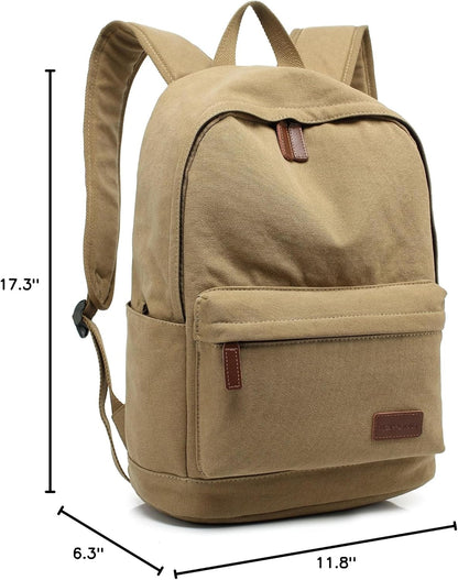 Casual Style Lightweight canvas Laptop Bag/Durable Travel backpacks/Rucksack for Men&Women/Fashion Backpack Fits 15 inch Notebook (Gray)
