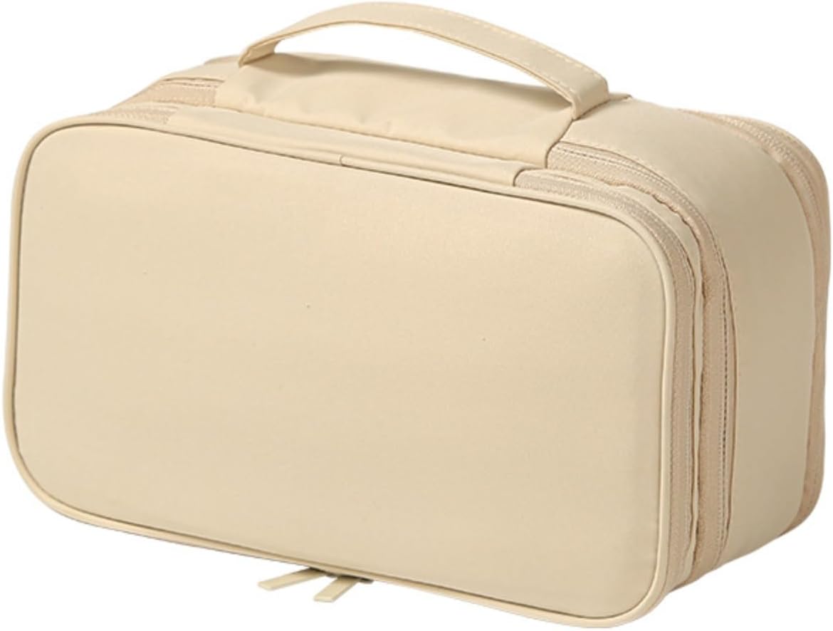 Bra Lingerie Travel Organizer Multifunctional Large Capacity Underwear Storage Bag Bra Holder for Travel Intimates Case (beige)