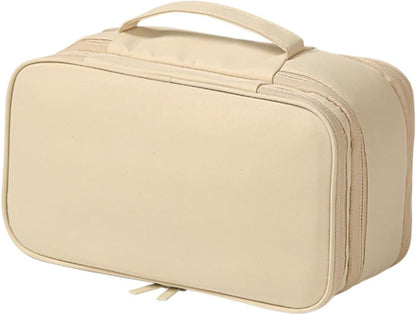 Bra Lingerie Travel Organizer Multifunctional Large Capacity Underwear Storage Bag Bra Holder for Travel Intimates Case (beige)