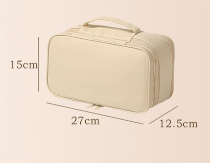Bra Lingerie Travel Organizer Multifunctional Large Capacity Underwear Storage Bag Bra Holder for Travel Intimates Case (beige)