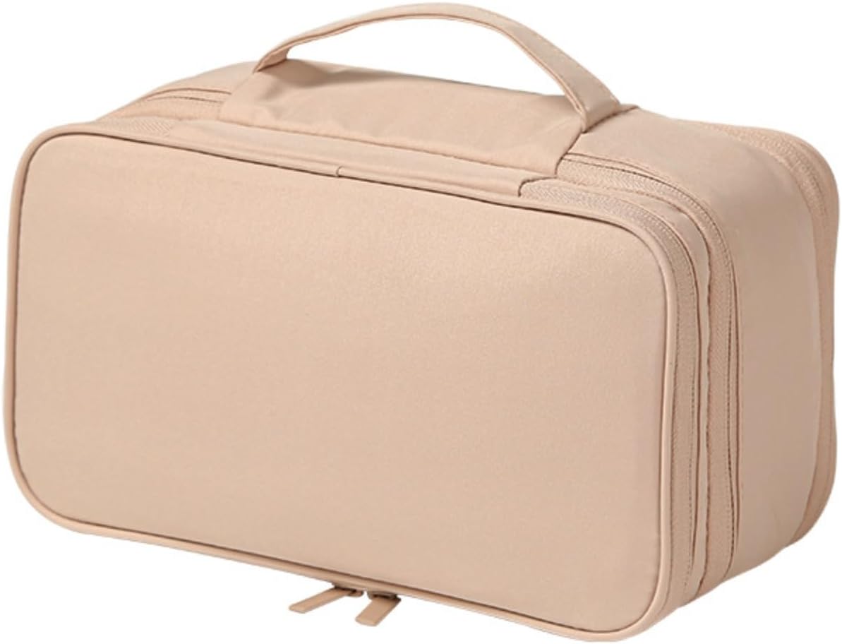 Bra Lingerie Travel Organizer Multifunctional Large Capacity Underwear Storage Bag Bra Holder for Travel Intimates Case (beige)