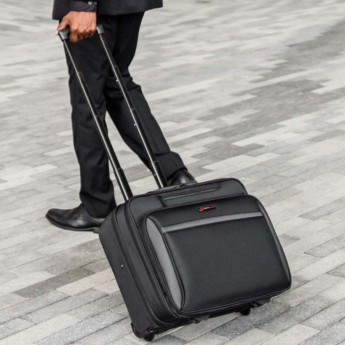 Rolling Laptop Briefcase Wheeled Overnight Carry on Bag Up to 15.6 Inches Notebook - Carries Legal Size Files