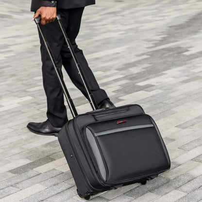 Rolling Laptop Briefcase Wheeled Overnight Carry on Bag Up to 15.6 Inches Notebook - Carries Legal Size Files