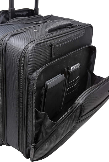 Rolling Laptop Briefcase Wheeled Overnight Carry on Bag Up to 15.6 Inches Notebook - Carries Legal Size Files