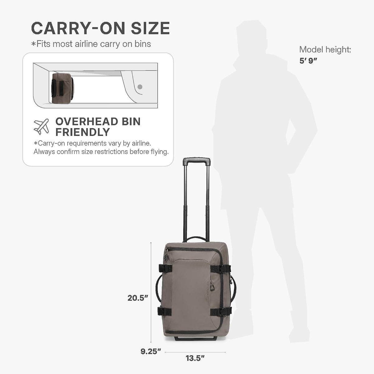Softside Upright Wheeled Duffel Bag