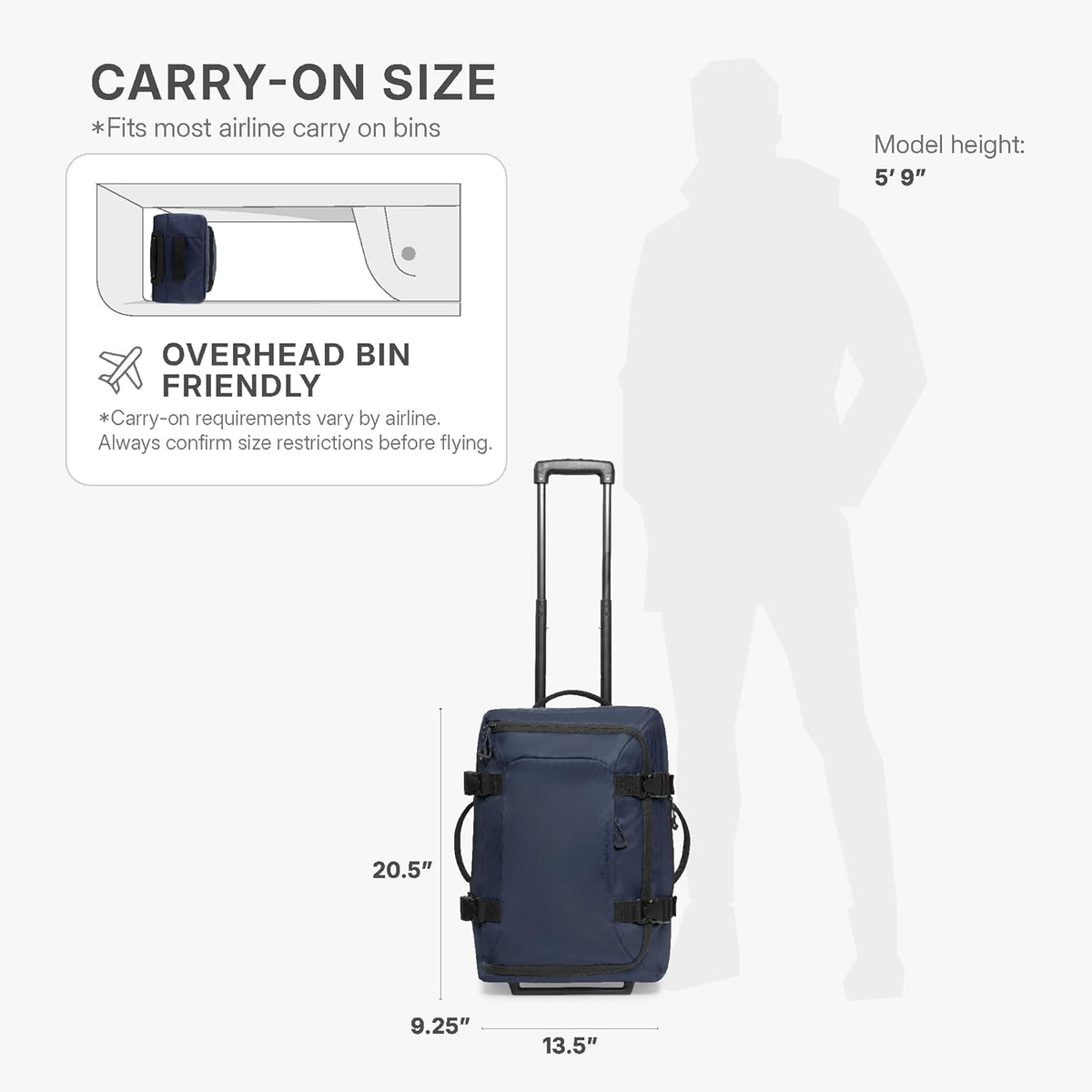 Softside Upright Wheeled Duffel Bag