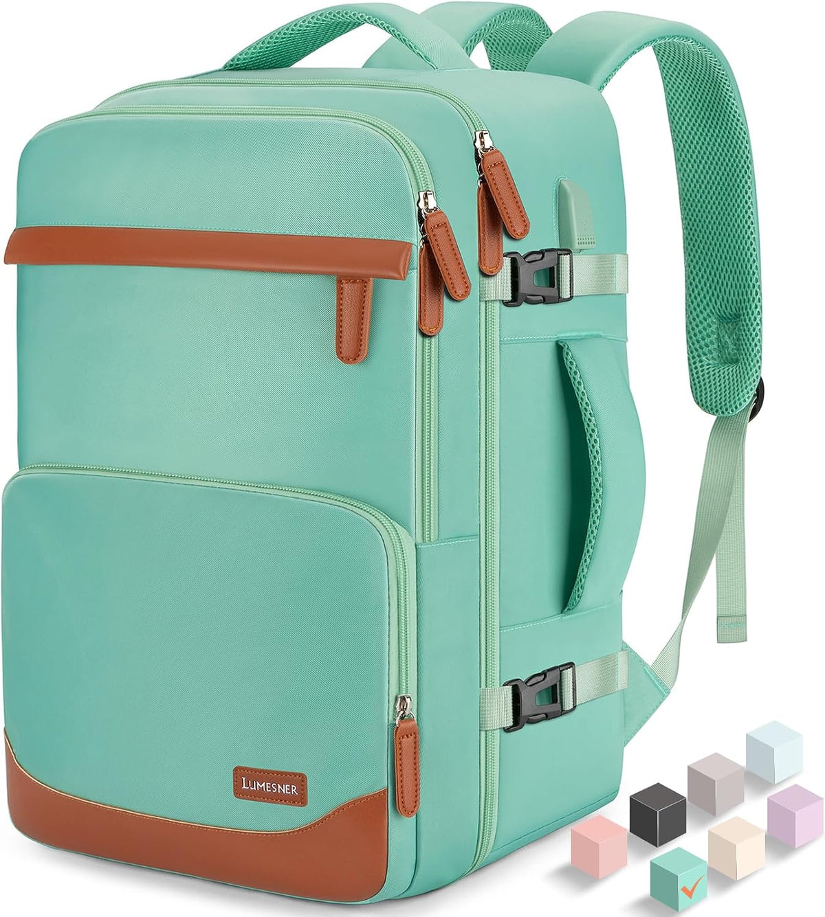 40L Travel Backpack, Water-Resistant Carry On Backpack for Men Women, Business Laptop Backpack for Trips & Commutes, Fits 15.6/17.3 Inch Laptop