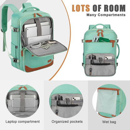 40L Travel Backpack, Water-Resistant Carry On Backpack for Men Women, Business Laptop Backpack for Trips & Commutes, Fits 15.6/17.3 Inch Laptop