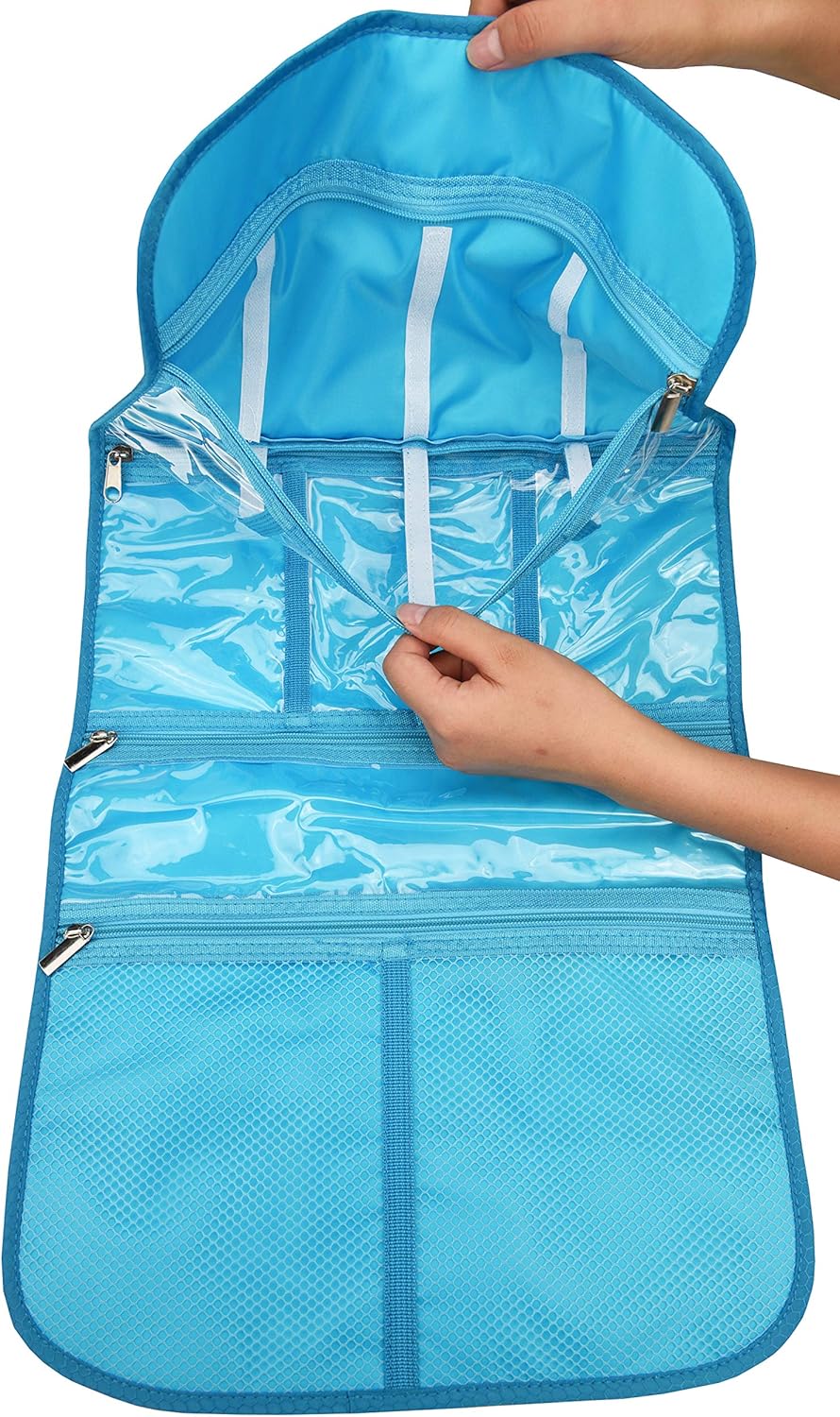 Premium Hanging Toiletry Bag for Travel - Cosmetic, Jewelry, Toiletry, Makeup & Accessory Storage Organizer Bag, Large Size for Women & Men