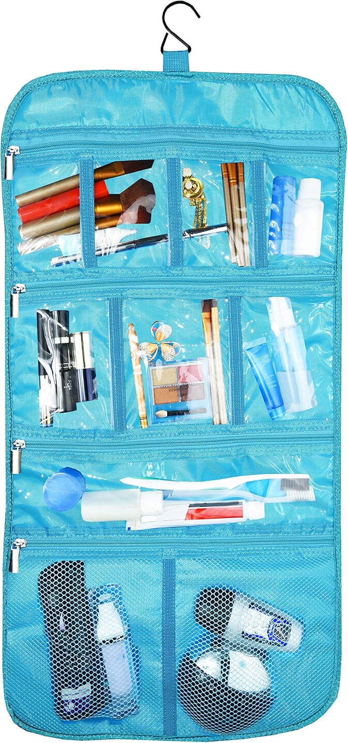 Premium Hanging Toiletry Bag for Travel - Cosmetic, Jewelry, Toiletry, Makeup & Accessory Storage Organizer Bag, Large Size for Women & Men