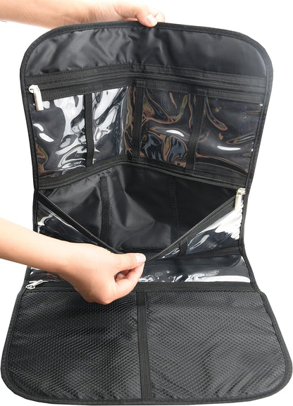 Premium Hanging Toiletry Bag for Travel - Cosmetic, Jewelry, Toiletry, Makeup & Accessory Storage Organizer Bag, Large Size for Women & Men