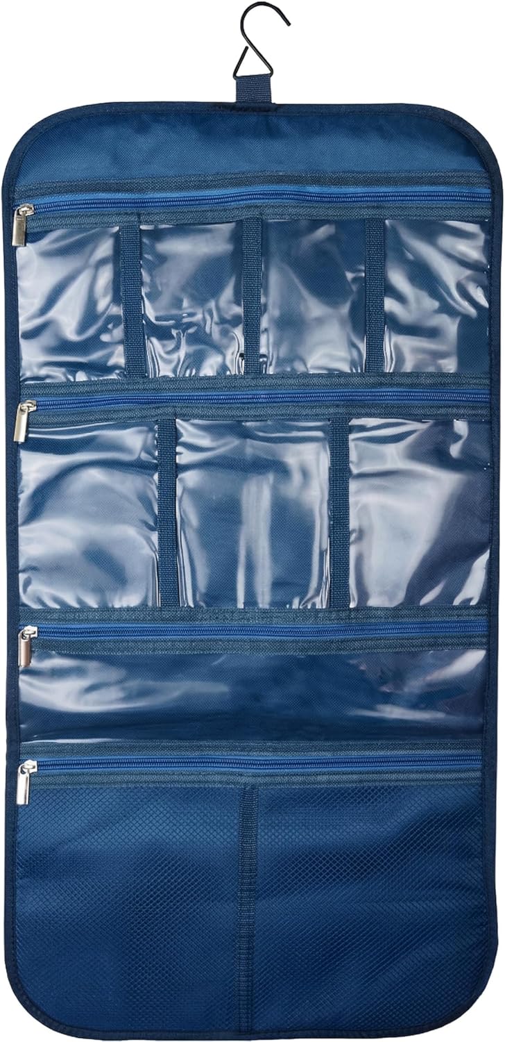 Premium Hanging Toiletry Bag for Travel - Cosmetic, Jewelry, Toiletry, Makeup & Accessory Storage Organizer Bag, Large Size for Women & Men