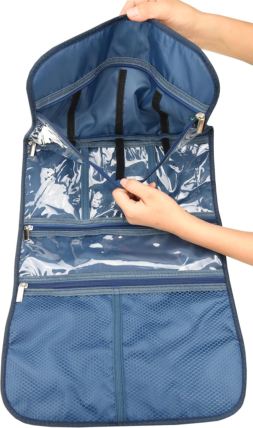 Premium Hanging Toiletry Bag for Travel - Cosmetic, Jewelry, Toiletry, Makeup & Accessory Storage Organizer Bag, Large Size for Women & Men