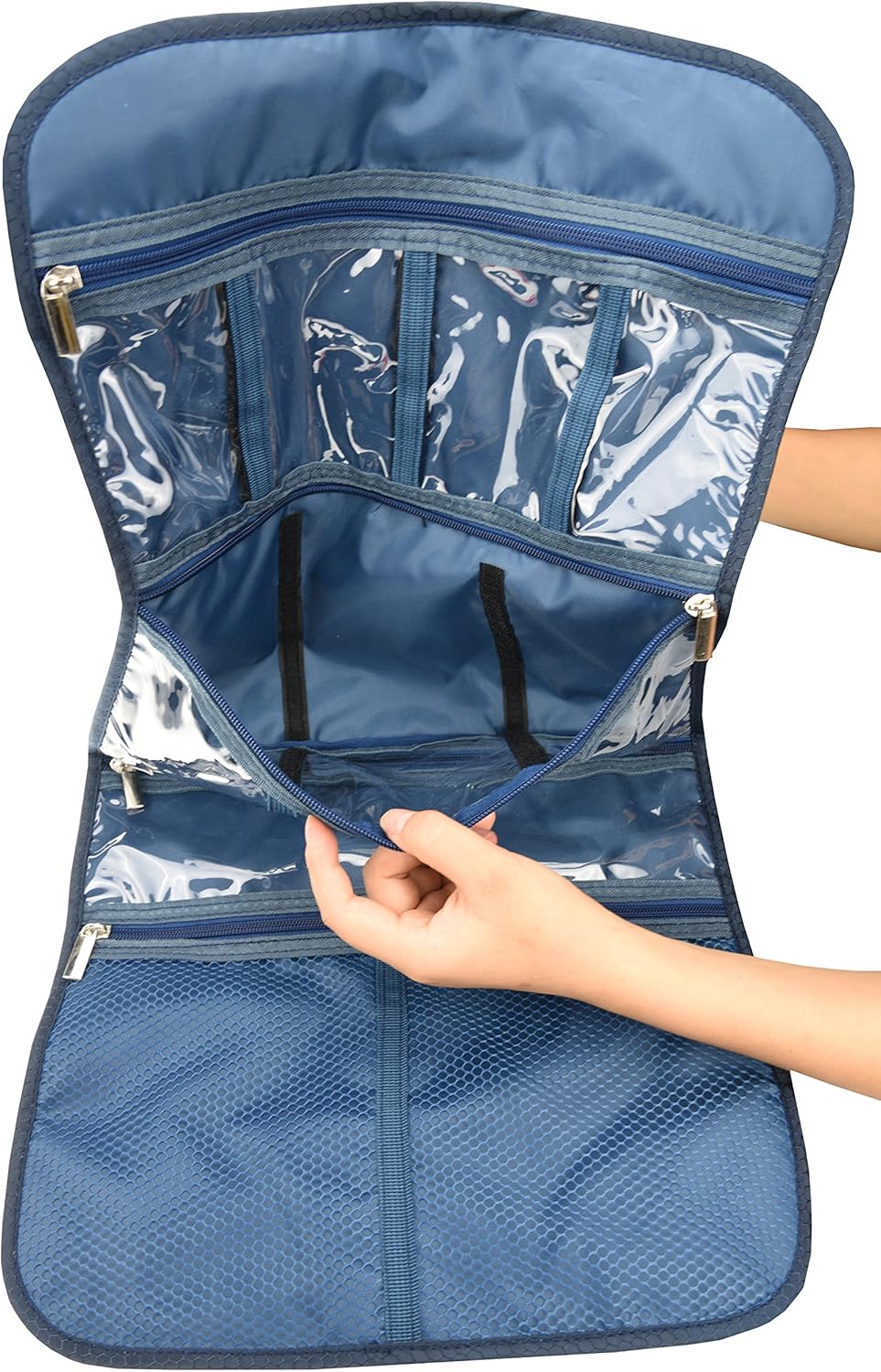 Premium Hanging Toiletry Bag for Travel - Cosmetic, Jewelry, Toiletry, Makeup & Accessory Storage Organizer Bag, Large Size for Women & Men