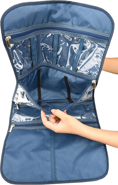 Premium Hanging Toiletry Bag for Travel - Cosmetic, Jewelry, Toiletry, Makeup & Accessory Storage Organizer Bag, Large Size for Women & Men