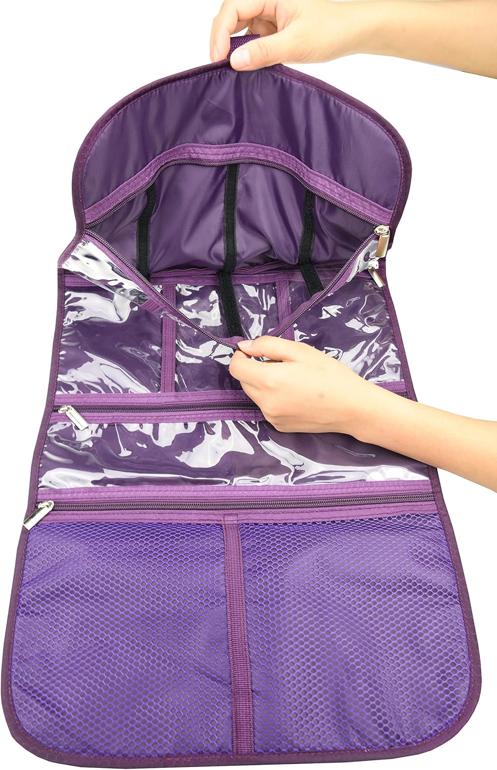 Premium Hanging Toiletry Bag for Travel - Cosmetic, Jewelry, Toiletry, Makeup & Accessory Storage Organizer Bag, Large Size for Women & Men