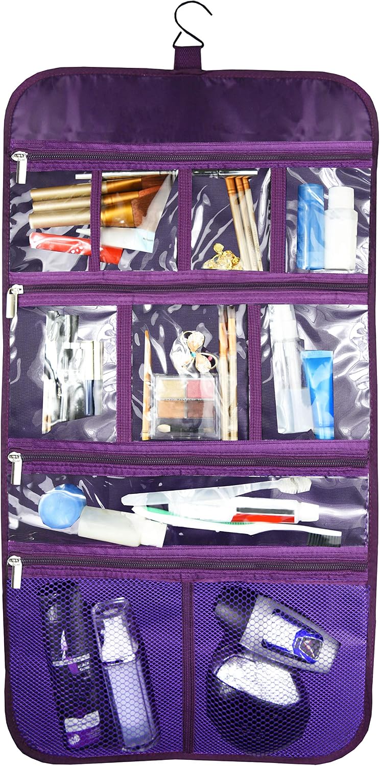Premium Hanging Toiletry Bag for Travel - Cosmetic, Jewelry, Toiletry, Makeup & Accessory Storage Organizer Bag, Large Size for Women & Men