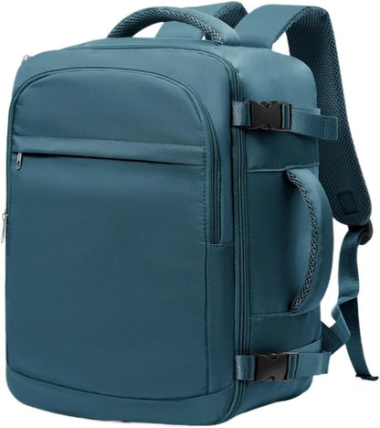 Men 15.6 Inch Laptop Bag Cabin Airplane Travel Backpack 40x20x25, Able Carry Hand(Peacock Blue)