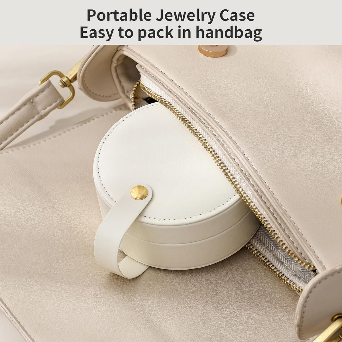 Small Travel Jewelry Case, Portable Jewelry Organizer Box for Necklace Rings Earrings, Travel Essentials Jewelry Storage for Women Girls, Green