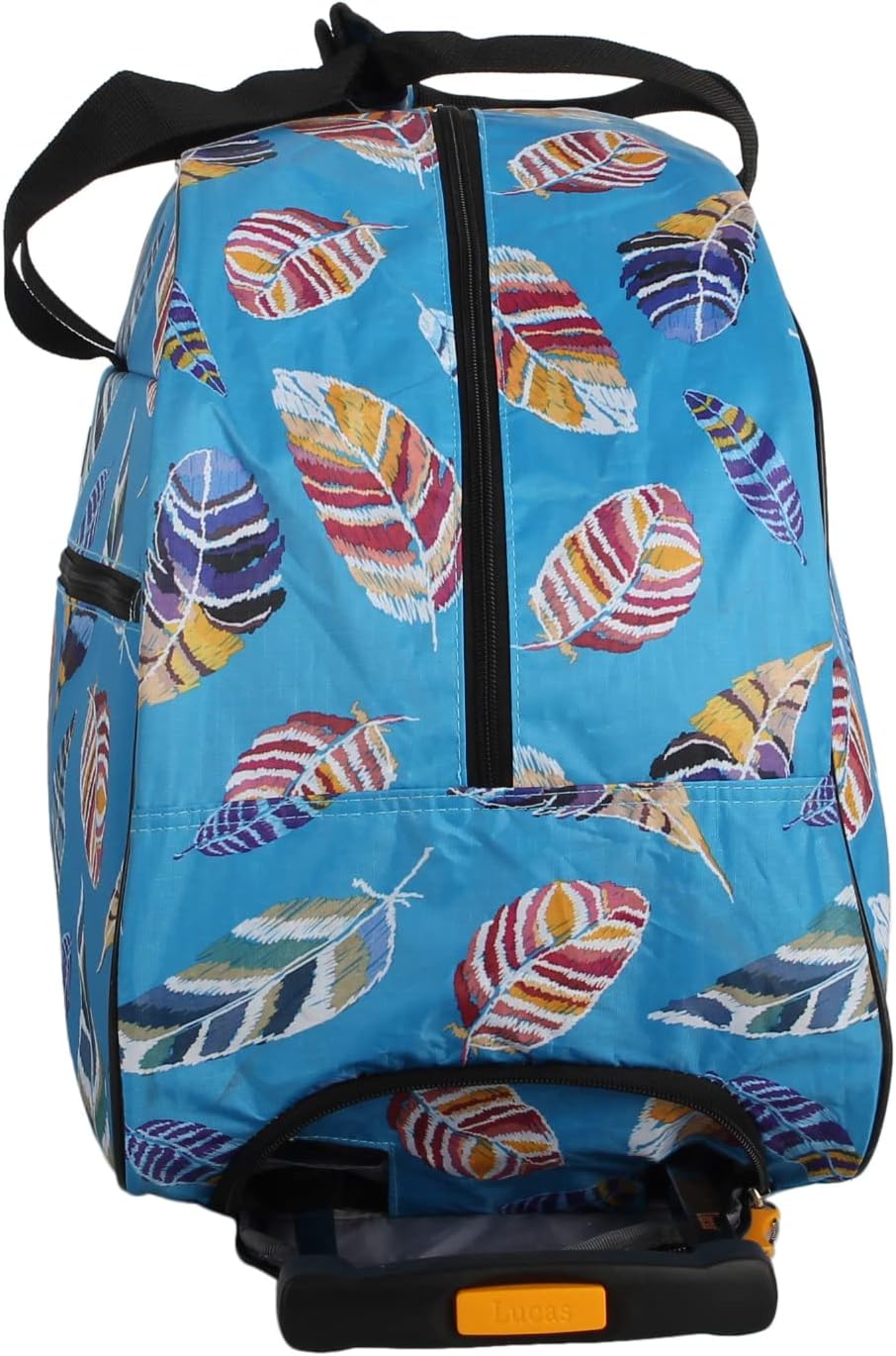 Designer Carry On Luggage Collection - Lightweight Pattern 22 Inch Duffel Bag- Weekender Overnight Business Travel Suitcase with 2- Rolling Wheels (Poly Purple)