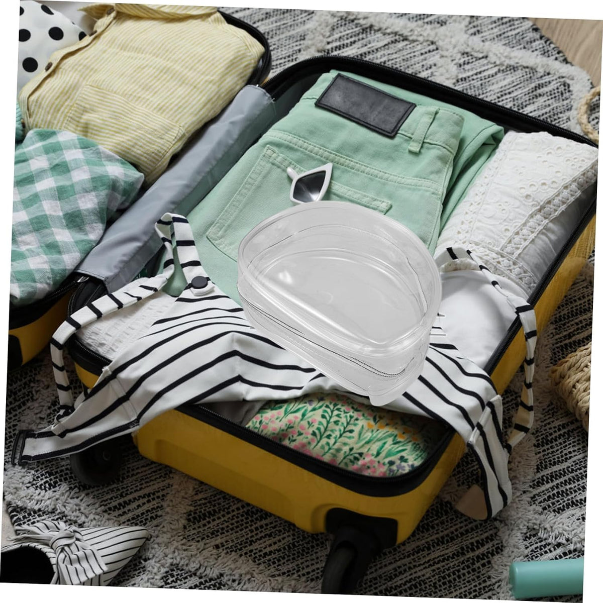 2Pcs Travel Bag Portable Organizer for Bras and Undergarments Lightweight Storage Case for Travel Organization and Luggage