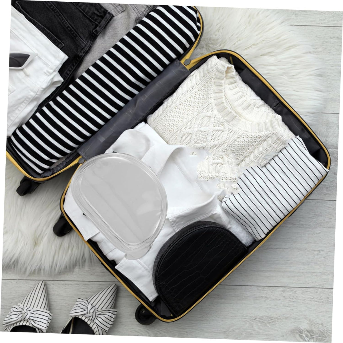 2Pcs Travel Bag Portable Organizer for Bras and Undergarments Lightweight Storage Case for Travel Organization and Luggage