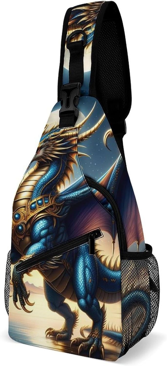 Men Women Travel Backpack Camping Outdoor Bag, Moth Gothic Witchy Sun Moon Sling Bag Backpack Daypack for Swimming Running Cycling Biking Camping, Breathable Bookbag