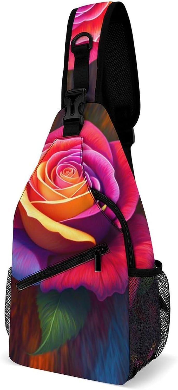 Men Women Travel Backpack Camping Outdoor Bag, Moth Gothic Witchy Sun Moon Sling Bag Backpack Daypack for Swimming Running Cycling Biking Camping, Breathable Bookbag