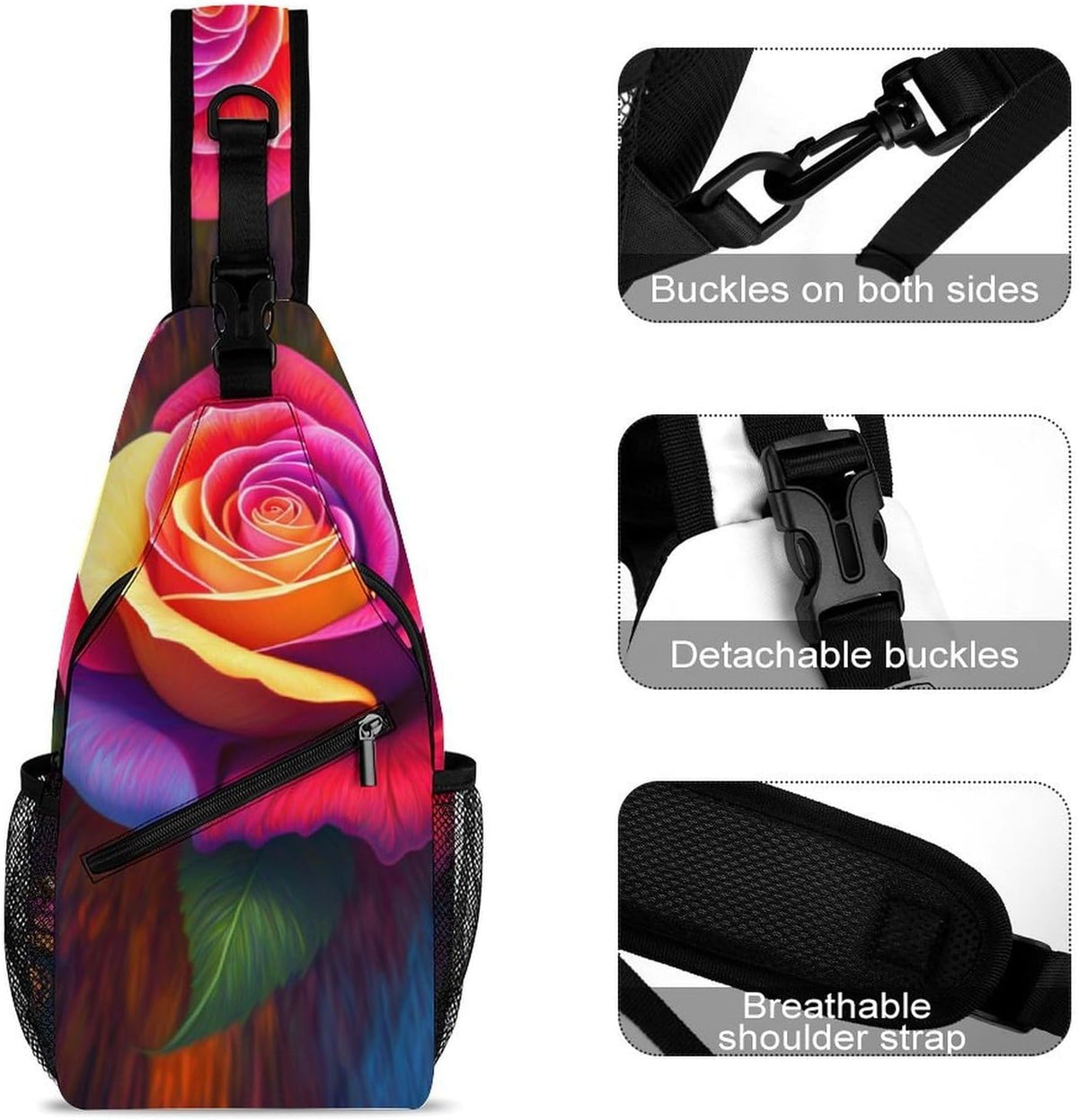 Men Women Travel Backpack Camping Outdoor Bag, Moth Gothic Witchy Sun Moon Sling Bag Backpack Daypack for Swimming Running Cycling Biking Camping, Breathable Bookbag