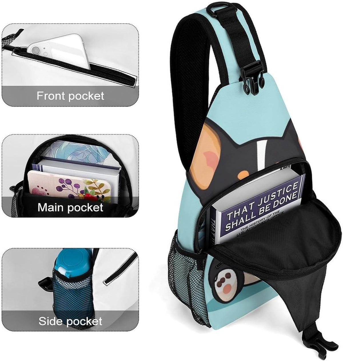 Men Women Travel Backpack Camping Outdoor Bag, Moth Gothic Witchy Sun Moon Sling Bag Backpack Daypack for Swimming Running Cycling Biking Camping, Breathable Bookbag