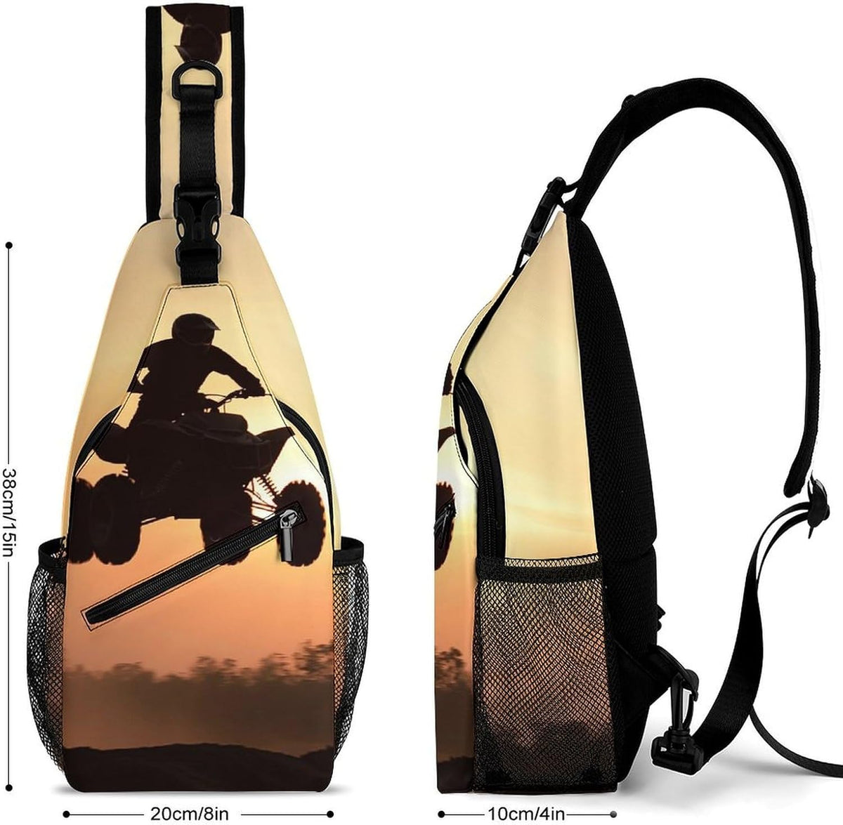 Men Women Travel Backpack Camping Outdoor Bag, Moth Gothic Witchy Sun Moon Sling Bag Backpack Daypack for Swimming Running Cycling Biking Camping, Breathable Bookbag