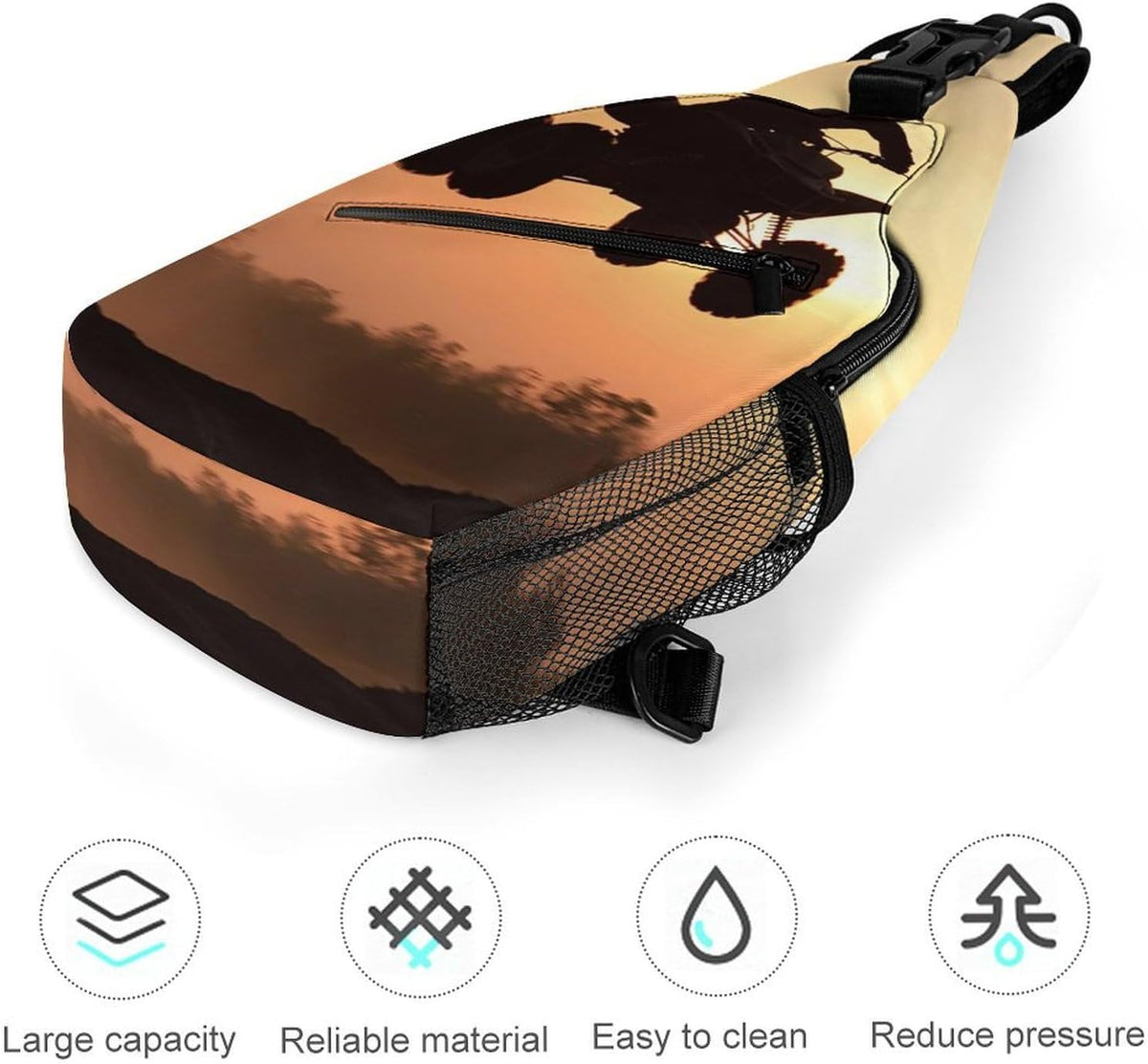Men Women Travel Backpack Camping Outdoor Bag, Moth Gothic Witchy Sun Moon Sling Bag Backpack Daypack for Swimming Running Cycling Biking Camping, Breathable Bookbag