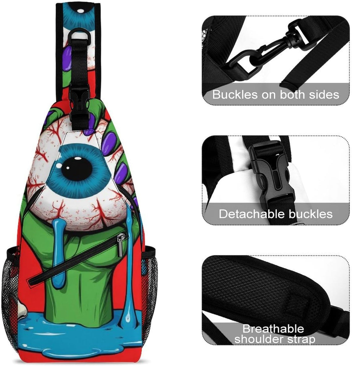 Men Women Travel Backpack Camping Outdoor Bag, Moth Gothic Witchy Sun Moon Sling Bag Backpack Daypack for Swimming Running Cycling Biking Camping, Breathable Bookbag