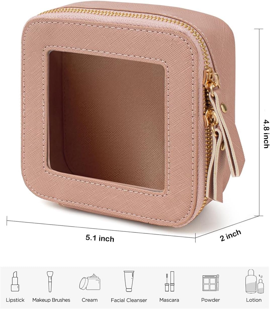 Travel Clear Makeup Bag Set, TSA Approved Cosmetic Bag Case with Zipper Portable Makeup Pouch Toiletry Bag Traveling Cosmetic Organizer Storage Bag Car Organizer Car Essentials