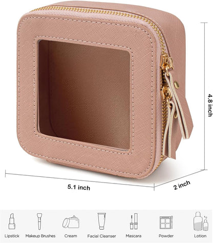 Travel Clear Makeup Bag Set, TSA Approved Cosmetic Bag Case with Zipper Portable Makeup Pouch Toiletry Bag Traveling Cosmetic Organizer Storage Bag Car Organizer Car Essentials