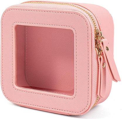Travel Clear Makeup Bag Set, TSA Approved Cosmetic Bag Case with Zipper Portable Makeup Pouch Toiletry Bag Traveling Cosmetic Organizer Storage Bag Car Organizer Car Essentials