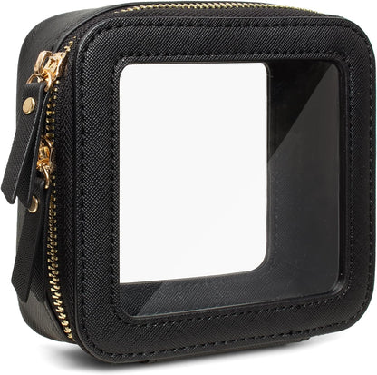 Travel Clear Makeup Bag Set, TSA Approved Cosmetic Bag Case with Zipper Portable Makeup Pouch Toiletry Bag Traveling Cosmetic Organizer Storage Bag Car Organizer Car Essentials
