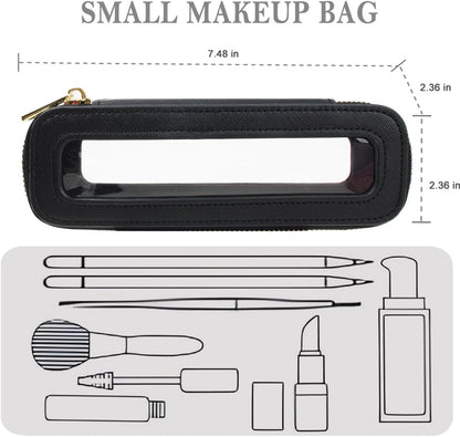 Travel Clear Makeup Bag Set, TSA Approved Cosmetic Bag Case with Zipper Portable Makeup Pouch Toiletry Bag Traveling Cosmetic Organizer Storage Bag Car Organizer Car Essentials