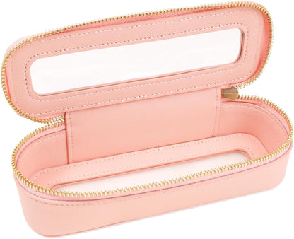 Travel Clear Makeup Bag Set, TSA Approved Cosmetic Bag Case with Zipper Portable Makeup Pouch Toiletry Bag Traveling Cosmetic Organizer Storage Bag Car Organizer Car Essentials