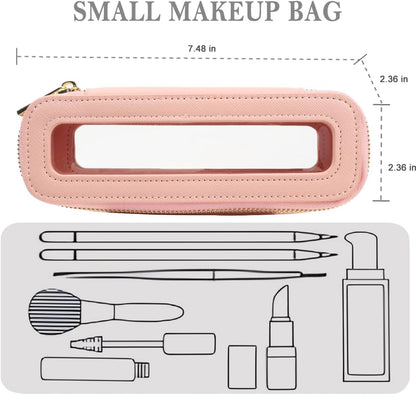 Travel Clear Makeup Bag Set, TSA Approved Cosmetic Bag Case with Zipper Portable Makeup Pouch Toiletry Bag Traveling Cosmetic Organizer Storage Bag Car Organizer Car Essentials
