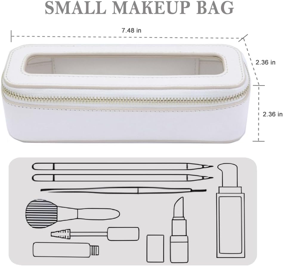 Travel Clear Makeup Bag Set, TSA Approved Cosmetic Bag Case with Zipper Portable Makeup Pouch Toiletry Bag Traveling Cosmetic Organizer Storage Bag Car Organizer Car Essentials